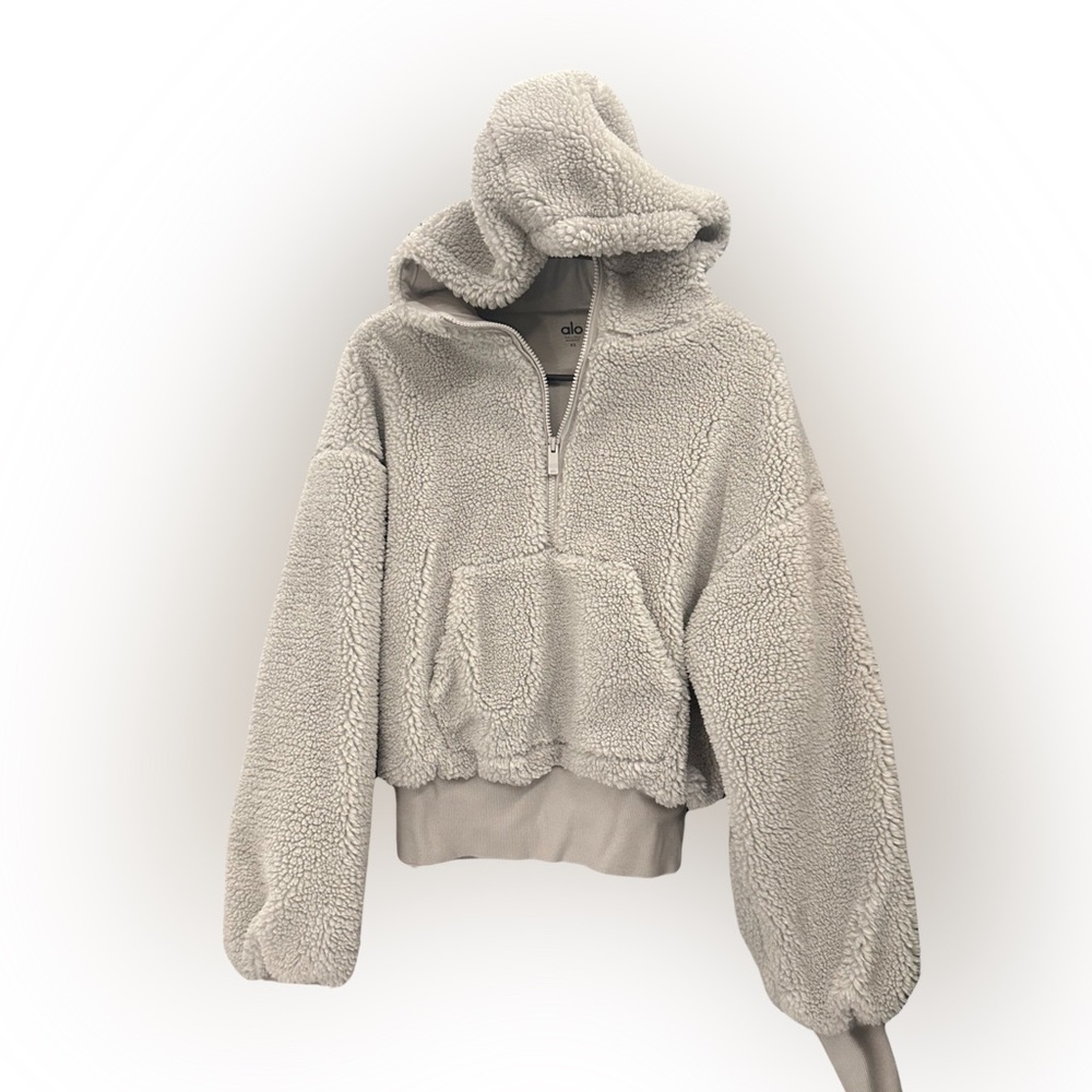 Alo Half Zip Sherpa Hoodie Jacket